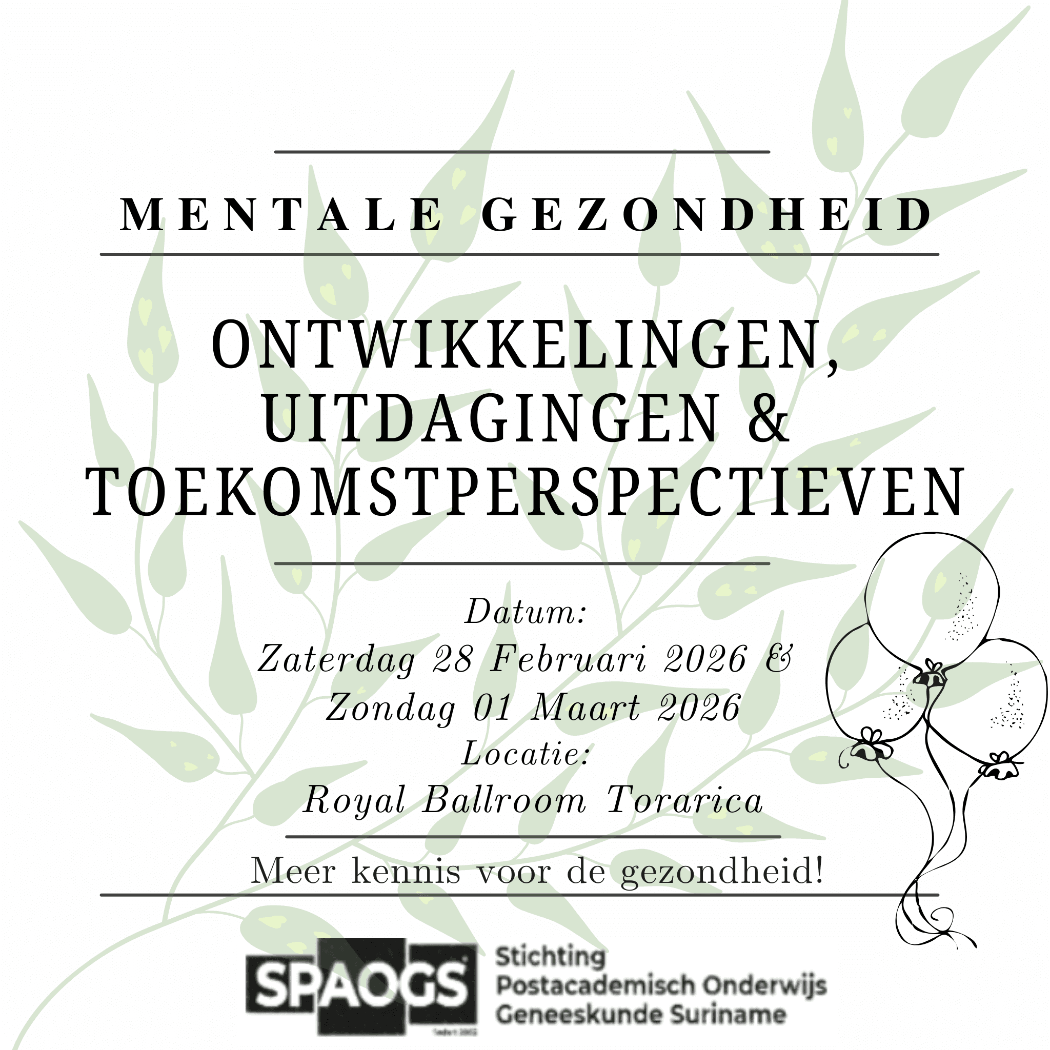 Mentale Gezondheidscongres-Ontwikkelingen, Uitdagingen & Toekomstperspectieven (voor niet-ingezetenen)